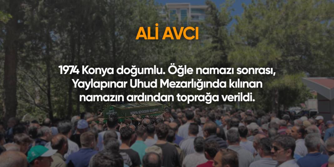 Konya'da bugün vefat edenler | 31 Aralık 2024 4